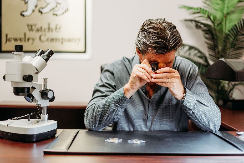 Buyer Paying Large Diamond